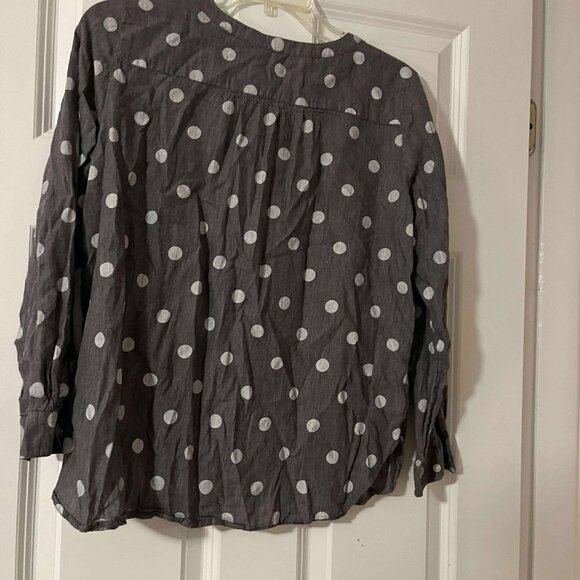Loft Polka Dot Button Down Size Small Petite - Picture 5 of 5